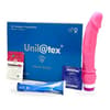 Caja condones + lubricante + vibrador