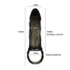  . Funda extensora de pene con strap para los testiculos para que aumente tanto en grosor como en longitud . 