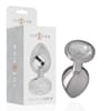  . Plug anal M Cristal Plateado 3.5 cm 0 . 