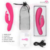  . Conejito diseño curvado con un estimulador clitoral suave y flexible . 