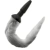  . Plug anal silicona con cola gris 0 . 