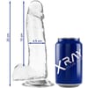  . Dildo 006 Transparente 20 cm 1 . 