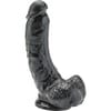  . Consolador con testiculos 20,5 cm negro 0 . 