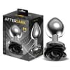  . Plug de Metal con Rosa Negra en la Base Talla M 0 . 