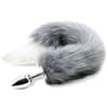  . Plug Anal con Cola Gris y Blanco Talla S 1 . 