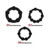  . Set 3 Anillo para el Pene Beaded Flexibles Negro 1 . 