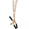  . BegMe Collar negro con cadenas y pinzas para pezones 0 . 