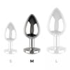  . Plug anal M Cristal Plateado 3.5 cm 0 . 