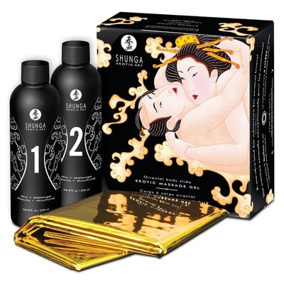 Shunga Shunga Gel Masaje Vino Espumante, disfruta de un masaje erótico de sabores sumamente sensual Gel Masaje Mango/Melon
