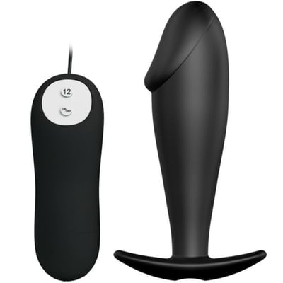 Disfruta del maravilloso placer de la estimulación anal con este plug de silicona con diseño en forma de pene