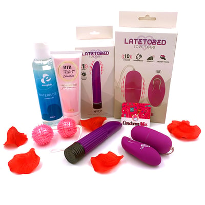 CM Kit perfecto para ella, que se compone de: Mini vibrador, Huevo vibrador, estimulante y Lubrincate neutro. Kit para ella: Pleasure Mix