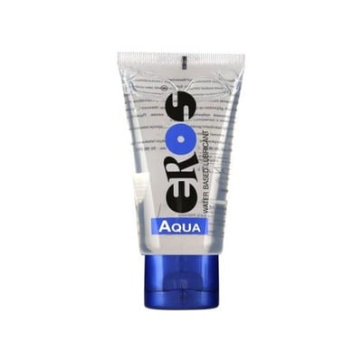 Eros Lubricante base acuosa no deja manchas ni es graso. Muy parecido a la lubricación natural. Ideal para suavizar/evitar las irritaciones o fricciones. Aqua Tube 50 ml
