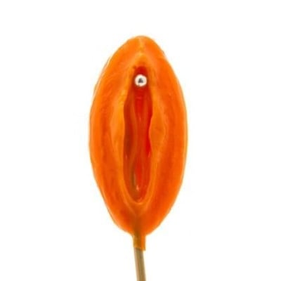 DA Piruletas de gominola, con forma de vulva con el detalle de un piercing, de varios colores Piruleta Vulva Piercing