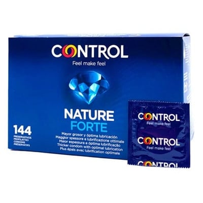 Control Preservativos extra resistentes, Control Adapta Forte. Forma anatómica. Condones recomendados para sexo anal gracias a su extra en lubricante. Forte 144 uds