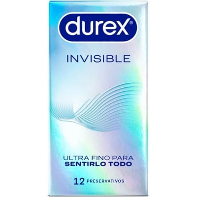 Durex Durex Invisible, el condón más fino incluso más que contacto total. Póntelo y disfruta de no llevar nada sin perder seguridad. Durex Invisible Sensitivo 12 ud