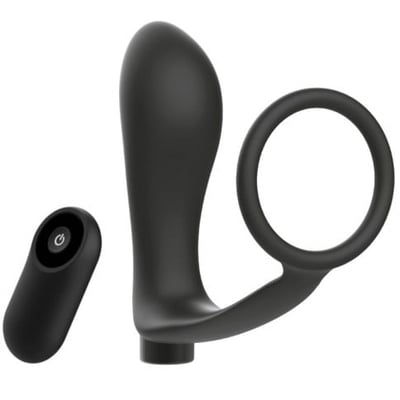 Anilla para pene con plug vibrador 0