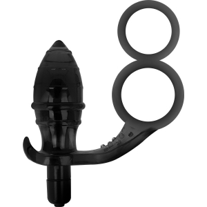 Plug anal vibrador con anilla doble 0