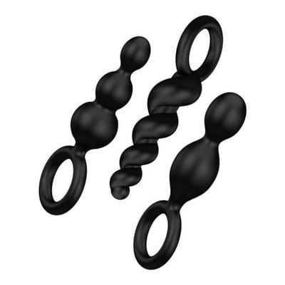 Pack de 3 Plugs Silicona Negro 0
