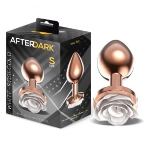 Plug de Metal Rosa Blanca Talla S 0