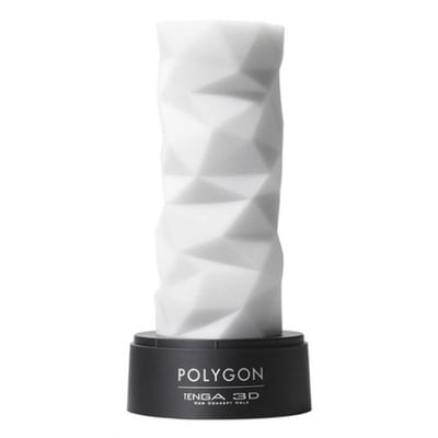 Tenga tiene una superficie deslizante, su diseño con varios triángulos que provocan una constricción firme y con sensación de ajuste. 3D Polygon