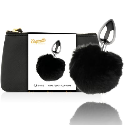 Plug anal metal con cola L 2.8 cm 0