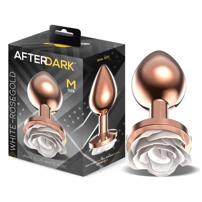 Plug de Metal Rosa Blanca Talla M 0