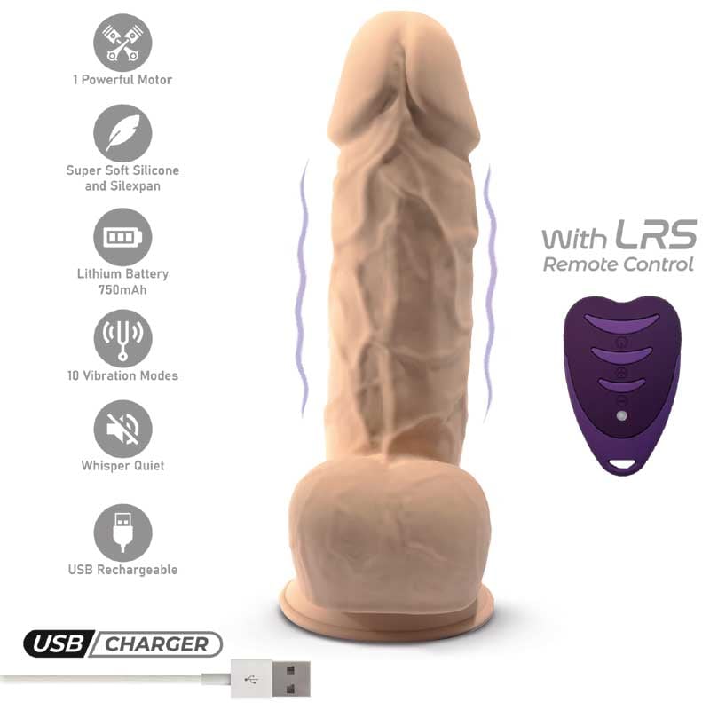 SILEXD - MODELO 1 PENE REALISTICO VIBRADOR SILICONA PREMIUM SILEXPAN CONTROL REMOTO 21.8 CM 0