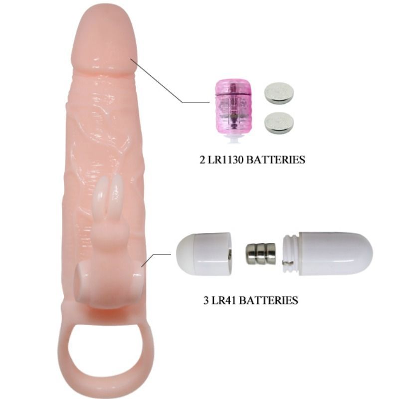 269 Funda pene con rabbit vibrador 16.5 cm 1