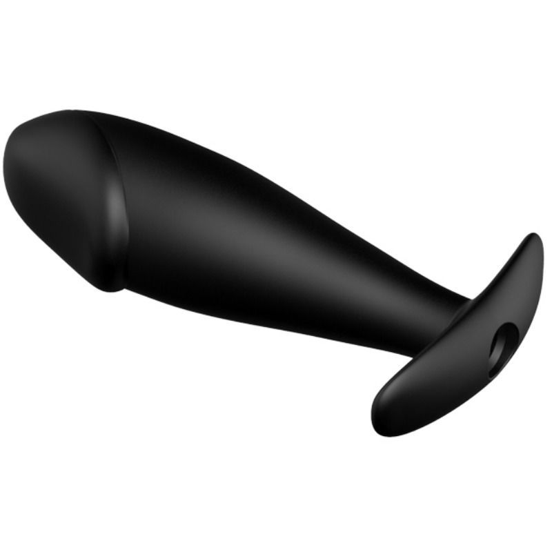 Disfruta del maravilloso placer de la estimulación anal con este plug de silicona con diseño en forma de pene