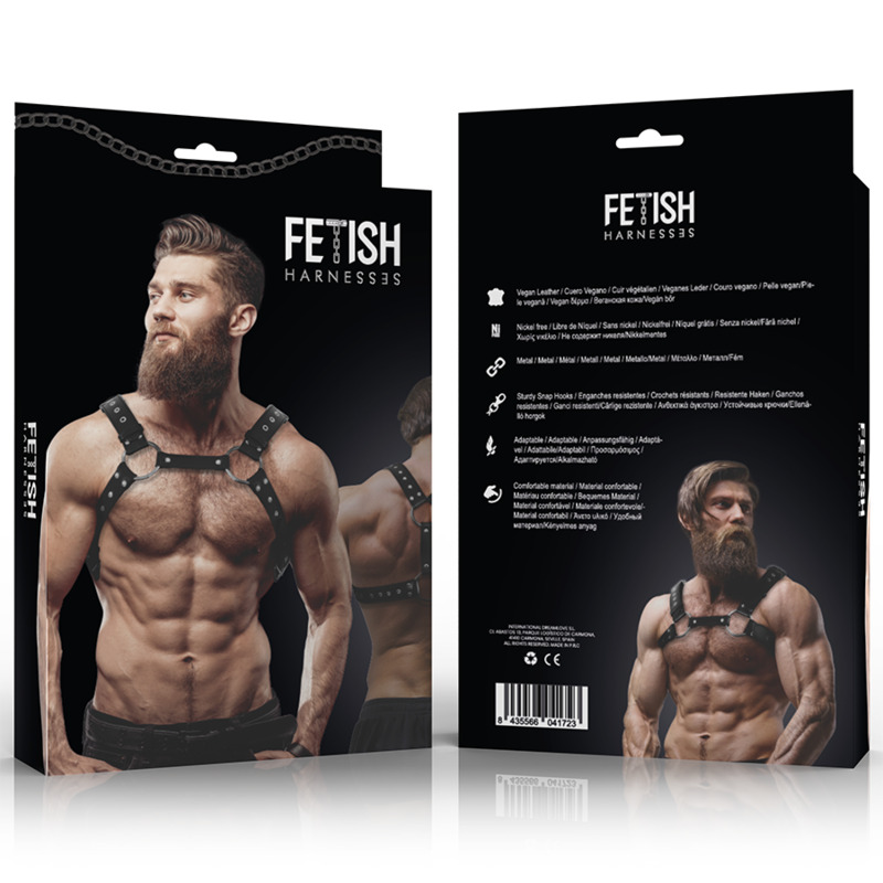 Arnés Torso Masculino con Tachuelas 0