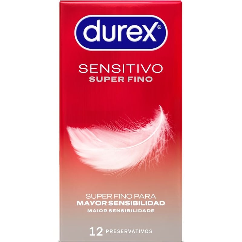 Durex Condón ultra fino y extra-lubriado de Durex, para relaciones más plancenteras. Preservativos sensitivos para relaciones más placenteras e intensas. Sensitivo Contacto Total 12 uds