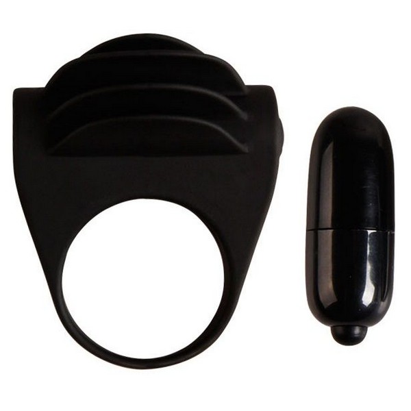 Chester anillo vibrador negro