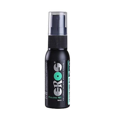 Eros Spray para ellos, con efectos retardantes para conseguir alargar las relaciones y así alcanzar el clímax los 2. Aplicar con suaves masajes. Prolong 101