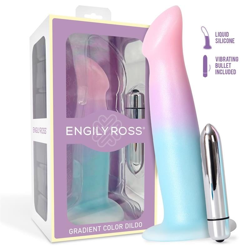 Dildo con Vibración Degradado 17 cm 0