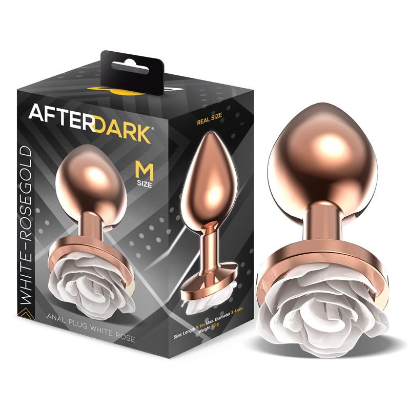 Plug de Metal Rosa Blanca Talla M 0