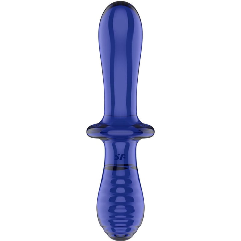 Dildo Cristal Double Azul 3