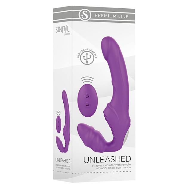 Arnés Vibrador Unleashed Purple 0