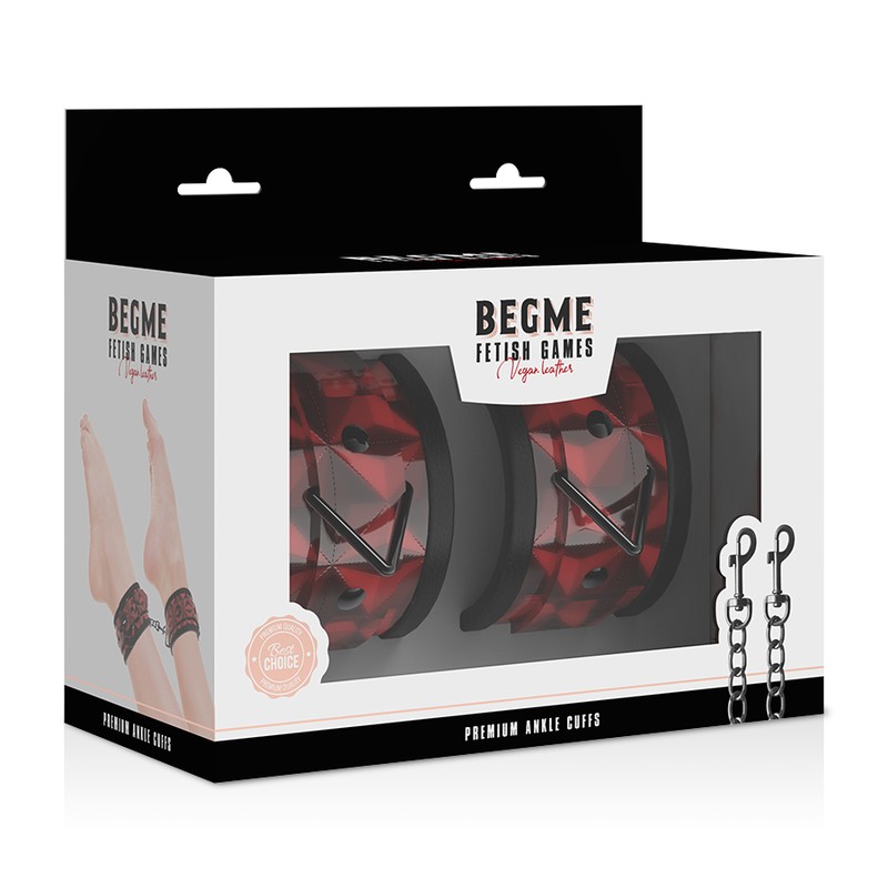 BegMe Esposas rojas para tobillos 1