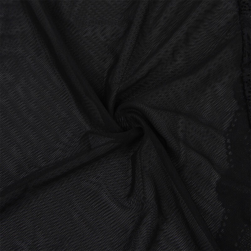 Bata Semitransparente Encaje Negro Talla S/M 0