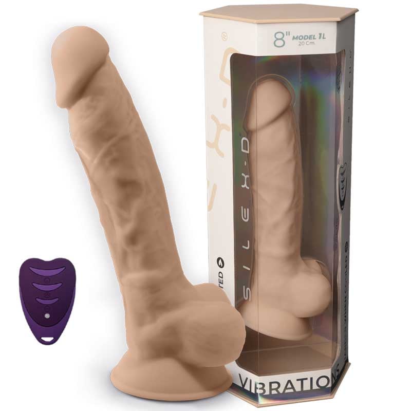 Vibrador realistico 20 cm con mando 0