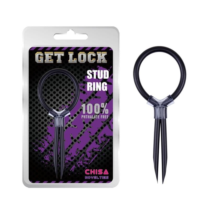 Anillo para el Pene Ajustable Stud Silicona Negro - Chisa - Anillo vibrador para el pene (con y sin vibración)