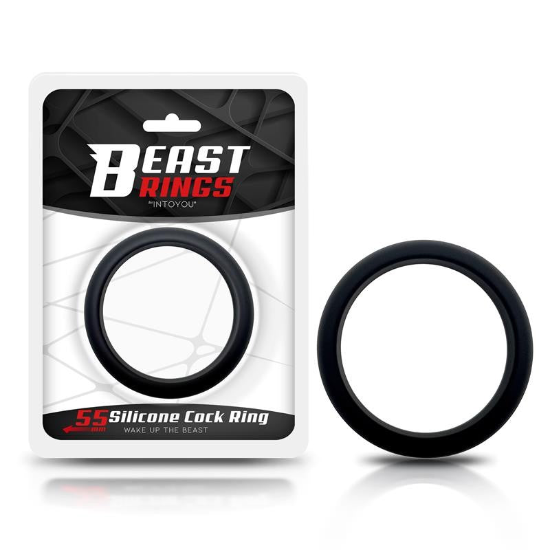 Anillo para el Pene 5.5 cm Negro - Beast Rings - Anillo vibrador para el pene (con y sin vibración) (2)