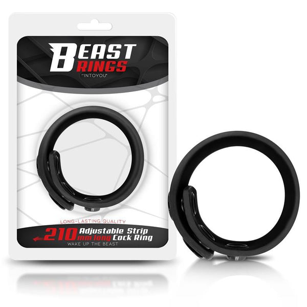 Anillo Pene Ajustable Silicona Sólida 15-21 cm - Beast Rings - Anillo vibrador para el pene (con y sin vibración)