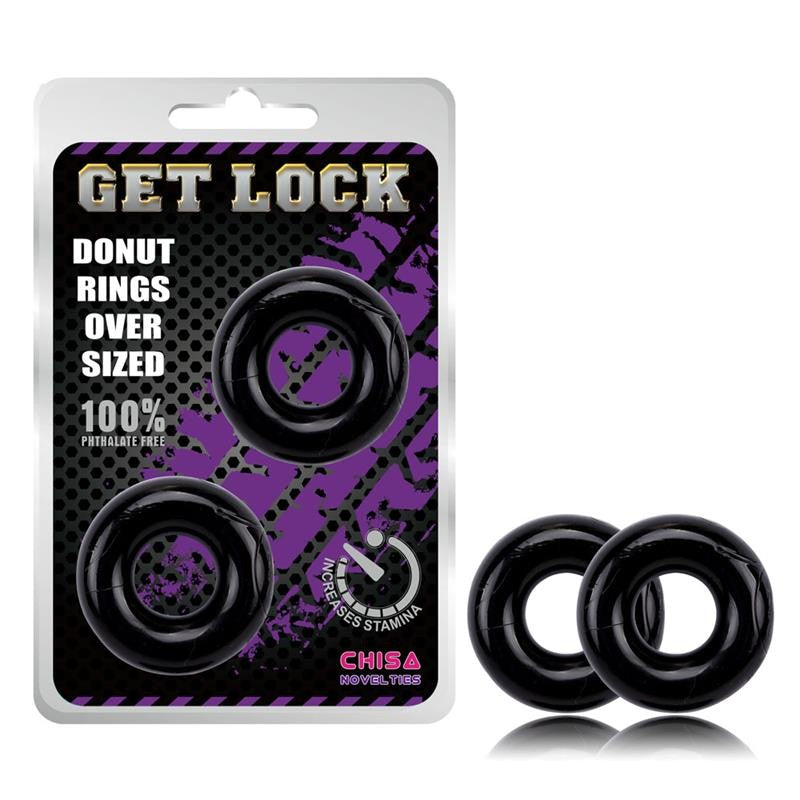 Anillos para el Pene Donut Negro - Chisa - Anillo vibrador para el pene (con y sin vibración)