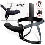 Arnés Strap-On con Dildo Hueco Silicona Talla S Negro - Action - Arneses con pene o dildo Strap-On