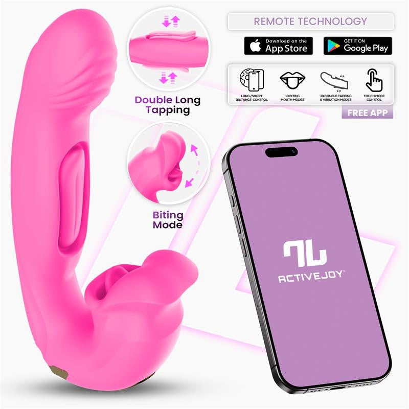Bimby Vibrador con Mordisqueo y Lengua App - Intoyou App Series - Vibradores