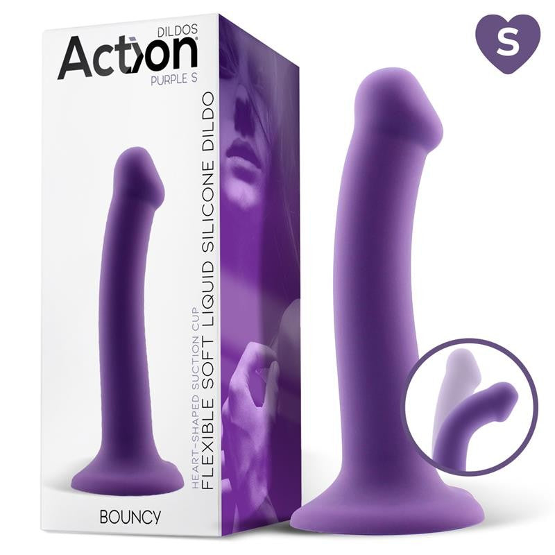 Dildo Bouncy Talla S Púrpura - Action - Dildos o Consoladores (2)