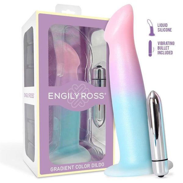 Dildo con Vibración Degradado 17 cm - ENGILY ROSS - Vibradores