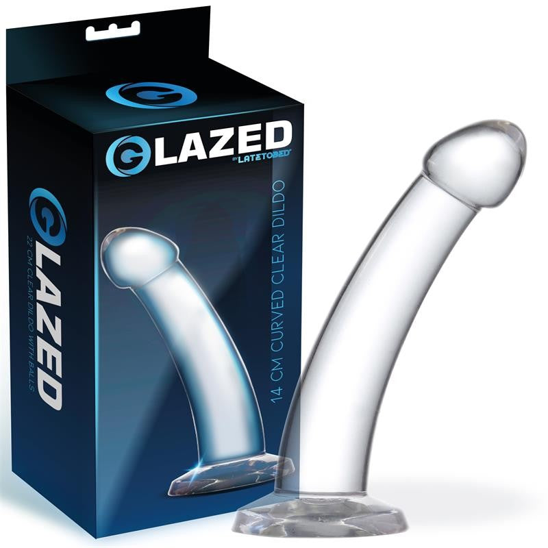 Dildo Curvado Cristalino 14 cm - Glazed - Dildos o Consoladores (2)
