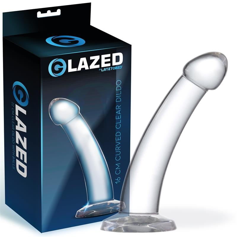Dildo Curvado Cristalino 16 cm - Glazed - Dildos o Consoladores (2)